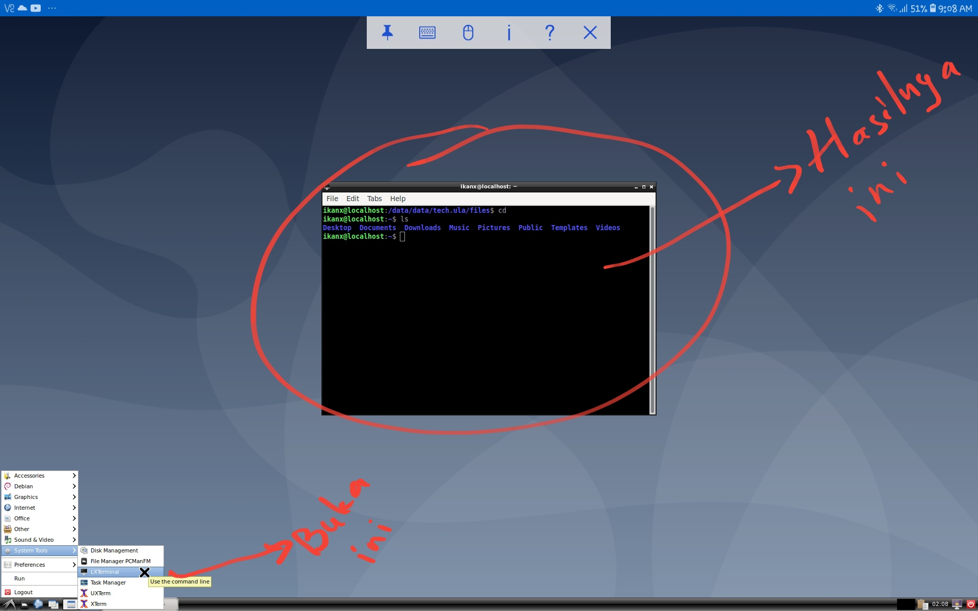 TUTORIAL Install Linux Debian 10 dan RKWARD di Galaxy Tab